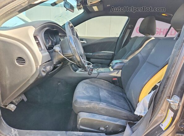 2C3CDXBG1MH682798 2021 DODGE CHARGER Gray Widok wnętrza z przodu