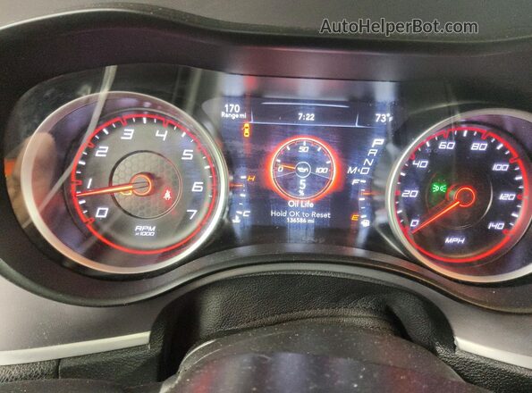2C3CDXBG1NH212594 2022 DODGE CHARGER Красный Вид щитка приборов