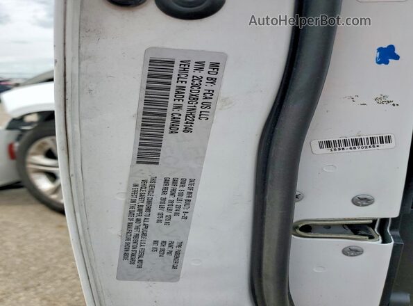 2C3CDXBG1NH224146 2022 DODGE CHARGER White ძრავის განყოფილების ხედი