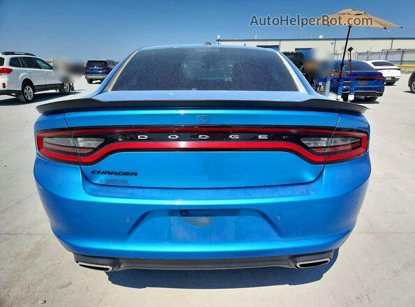 2C3CDXBG2KH546659 2019 DODGE CHARGER Blue Rear view