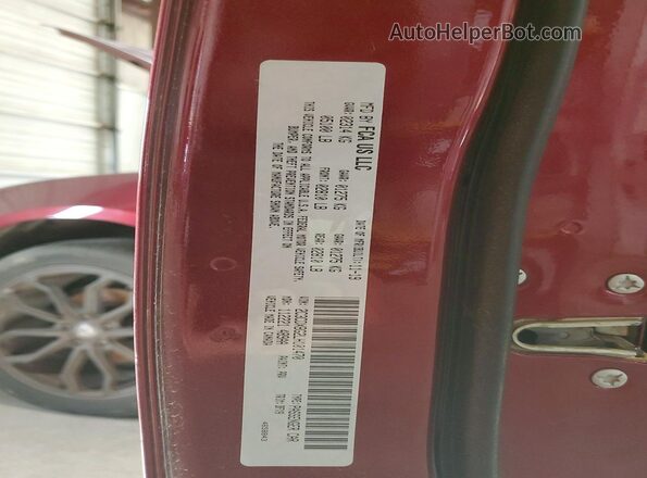 2C3CDXBG2LH101470 2020 DODGE CHARGER Maroon VIN კოდის სტიკერის ხედი