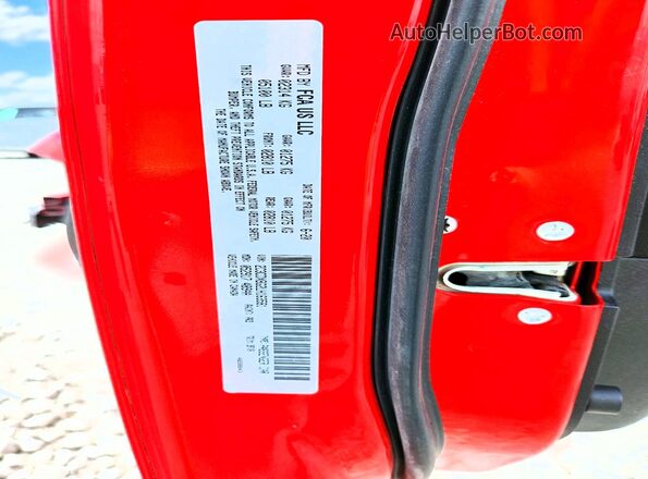 2C3CDXBG2LH163581 2020 DODGE CHARGER Red Vista de la etiqueta del VIN