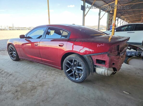 2C3CDXBG2LH190411 2020 DODGE CHARGER Burgundy Trasero izquierdo