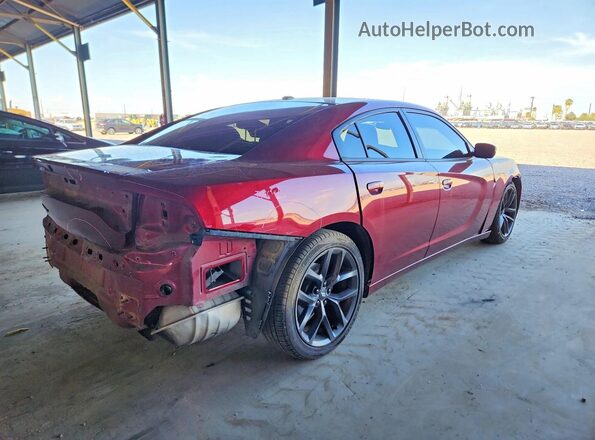 2C3CDXBG2LH190411 2020 DODGE CHARGER Burgundy Trasero derecho