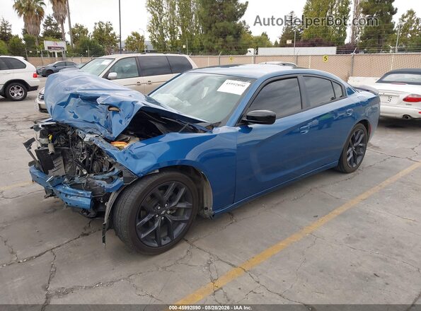 2C3CDXBG2LH192787 2020 DODGE CHARGER Blue Front left