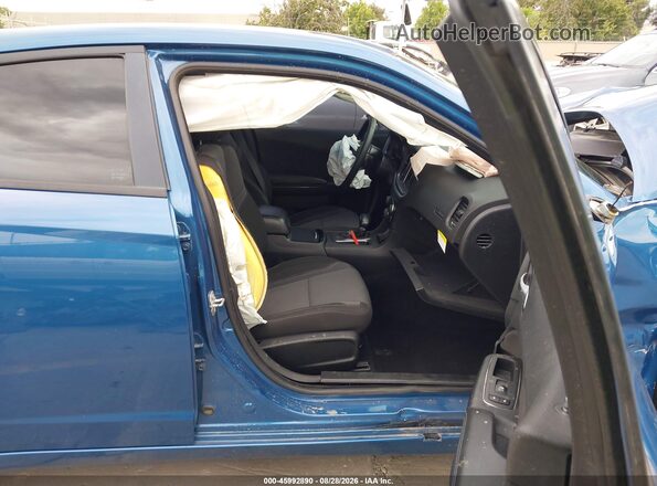 2C3CDXBG2LH192787 2020 DODGE CHARGER Blue Front interior view