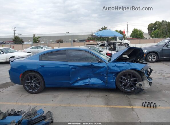 2C3CDXBG2LH192787 2020 DODGE CHARGER Blue Rear interior view