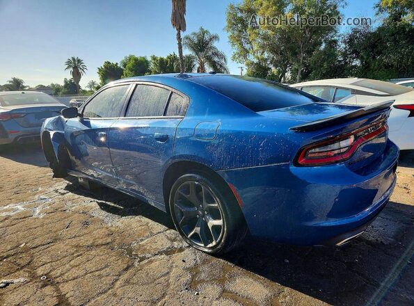 2C3CDXBG2LH249618 2020 DODGE CHARGER Blue Հետևի ձախ