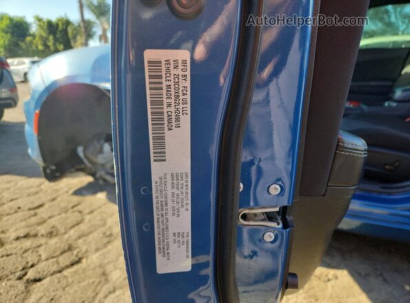 2C3CDXBG2LH249618 2020 DODGE CHARGER Blue VIN կոդի պիտակի տեսք