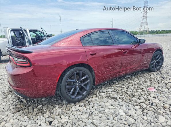 2C3CDXBG2MH533624 2021 DODGE CHARGER Burgundy Trasero derecho