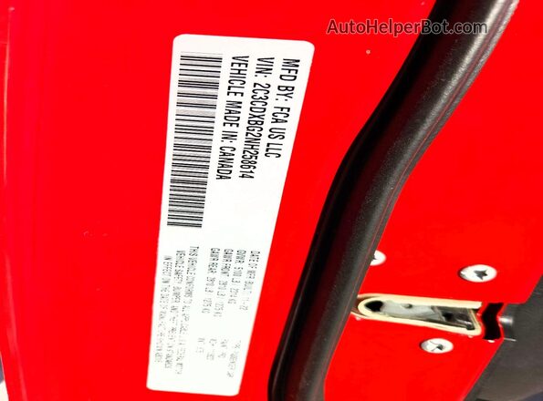 2C3CDXBG2NH258614 2022 DODGE CHARGER Красный Вид подкапотного пространства