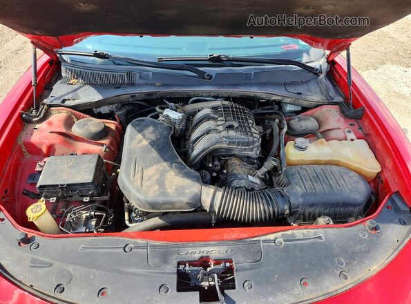 2C3CDXBG3JH291146 2018 DODGE CHARGER Красный Вид задней части салона