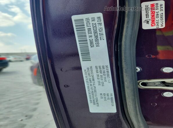 2C3CDXBG3MH561514 2021 DODGE CHARGER Purple VIN sticker view