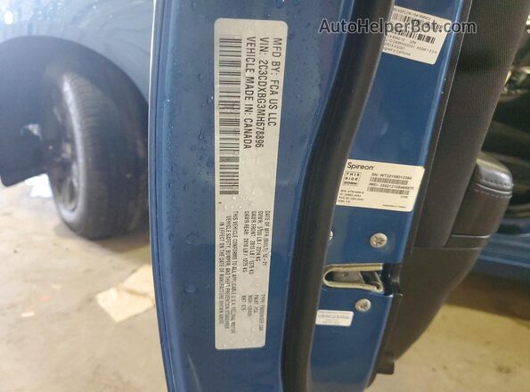 2C3CDXBG3MH678896 2021 DODGE CHARGER Blue Vista del compartimento del motor
