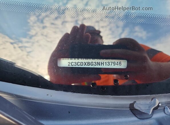 2C3CDXBG3NH137946 2022 DODGE CHARGER Красный Вид наклейки с VIN-кодом
