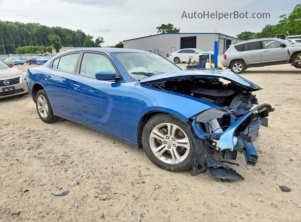 2C3CDXBG3NH259013 2022 DODGE CHARGER Синий Передняя правая четверть