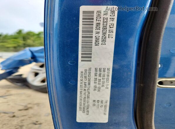 2C3CDXBG3NH259013 2022 DODGE CHARGER Синий Вид подкапотного пространства