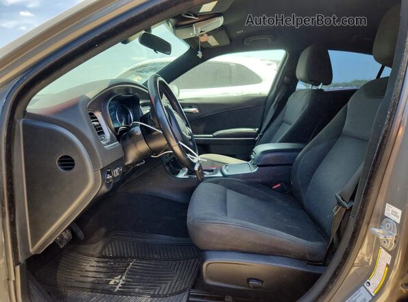2C3CDXBG4JH114802 2018 DODGE CHARGER Gray Widok wnętrza z przodu