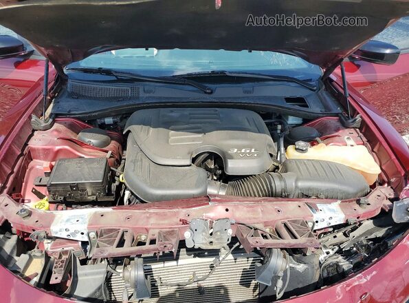 2C3CDXBG4JH135889 2018 DODGE CHARGER Burgundy Вид задньої частини салону