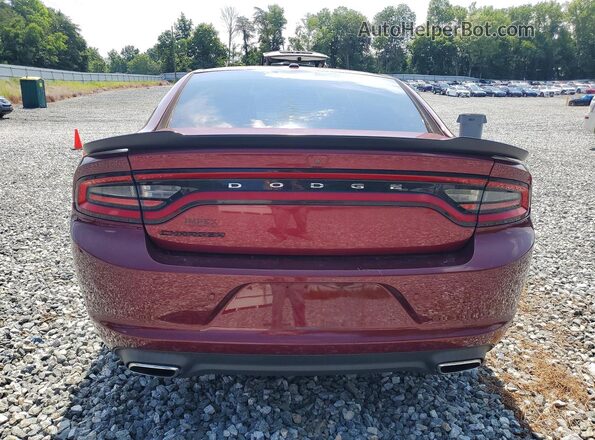 2C3CDXBG4JH135889 2018 DODGE CHARGER Burgundy Вид ззаду