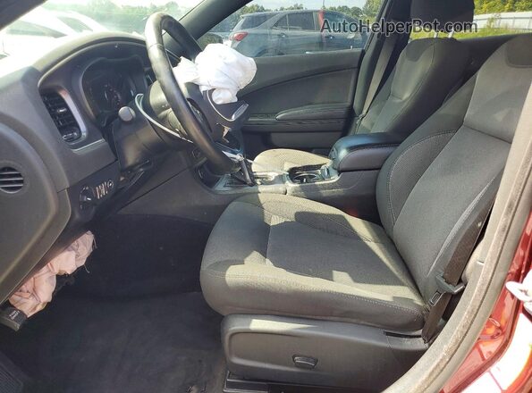 2C3CDXBG4JH135889 2018 DODGE CHARGER Burgundy Вид салону спереду