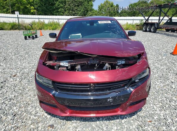 2C3CDXBG4JH135889 2018 DODGE CHARGER Burgundy Вид спереду