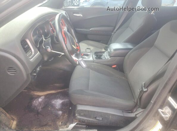 2C3CDXBG4JH290619 2018 DODGE CHARGER Black Front interior view