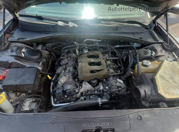 2C3CDXBG4KH711420 2019 DODGE CHARGER Gray Вид задньої частини салону