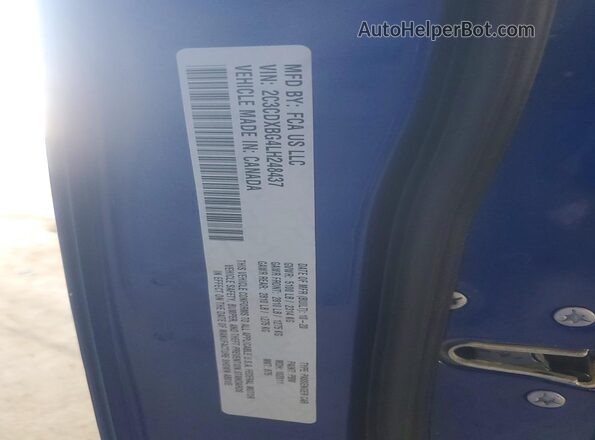 2C3CDXBG4LH248437 2020 DODGE CHARGER Синий Вид подкапотного пространства