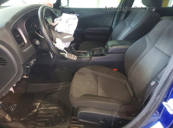 2C3CDXBG4LH248437 2020 DODGE CHARGER Синий Вид салона спереди
