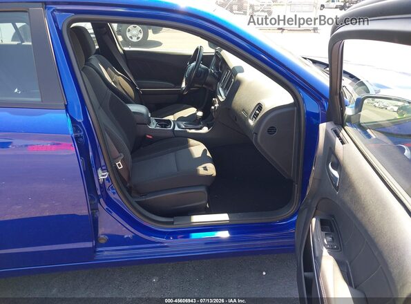 2C3CDXBG4MH591282 2021 DODGE CHARGER Blue Widok wnętrza z przodu