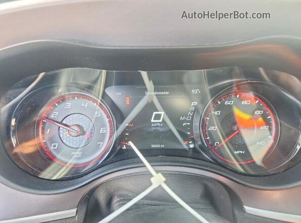 2C3CDXBG4NH217269 2022 DODGE CHARGER Orange Vista del cuadro de instrumentos