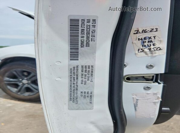 2C3CDXBG4NH234833 2022 DODGE CHARGER White Vista de la etiqueta del VIN