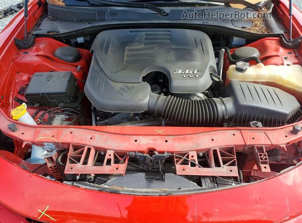 2C3CDXBG4NH255553 2022 DODGE CHARGER Red Rear interior view