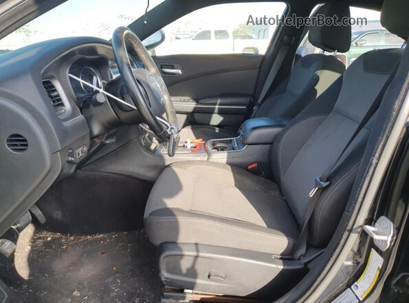 2C3CDXBG5HH557373 2017 DODGE CHARGER Black წინა სალონის ხედი