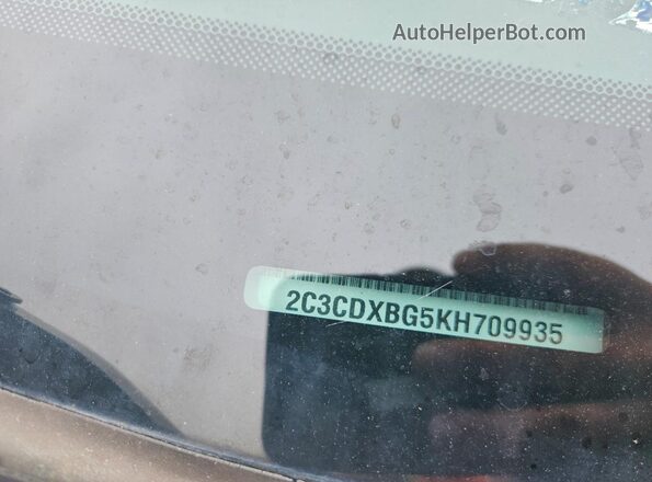 2C3CDXBG5KH709935 2019 DODGE CHARGER Серый Вид наклейки с VIN-кодом
