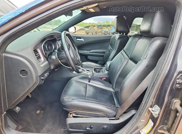 2C3CDXBG5KH724676 2019 DODGE CHARGER Gray Widok wnętrza z przodu
