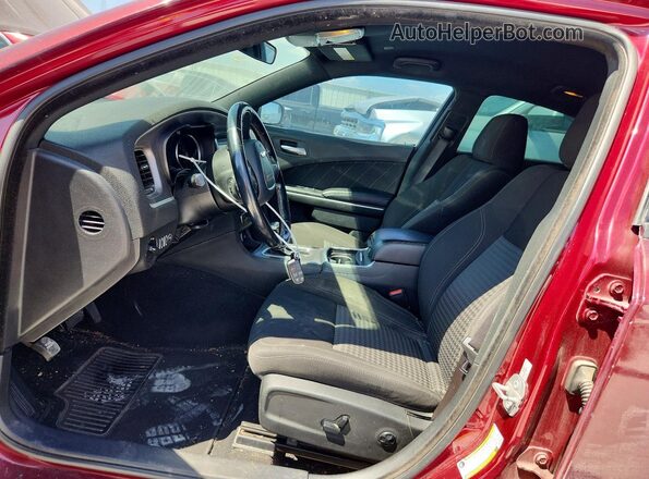 2C3CDXBG5KH754891 2019 DODGE CHARGER Темно-бордовый Вид салона спереди