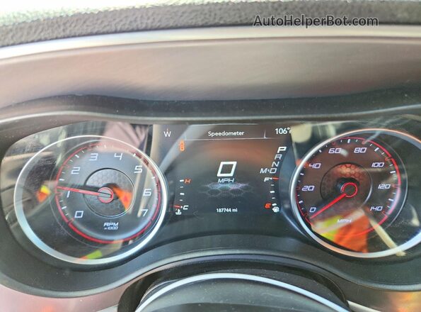 2C3CDXBG5KH754891 2019 DODGE CHARGER Темно-бордовый Вид щитка приборов