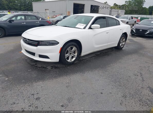 2C3CDXBG6GH228096 2016 DODGE CHARGER White წინა მარცხენა ხედი სამი მეოთხედიდან