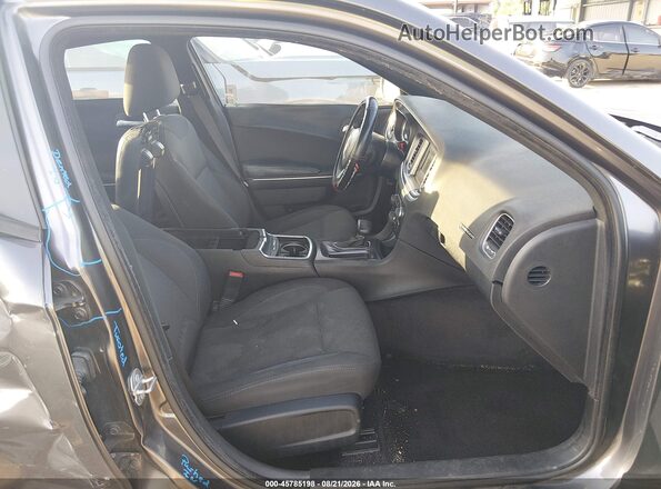 2C3CDXBG6HH654565 2017 DODGE CHARGER Gray Вид салону спереду