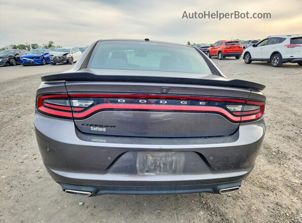 2C3CDXBG6JH319344 2018 DODGE CHARGER Gray Rear view
