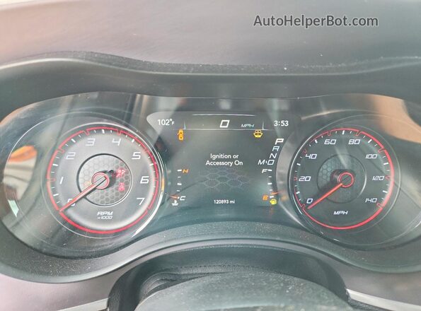 2C3CDXBG6KH615191 2019 DODGE CHARGER Gray Widok zestawu wskaźników