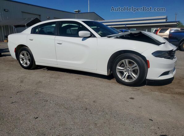 2C3CDXBG6KH758609 2019 DODGE CHARGER Белый Передняя правая четверть