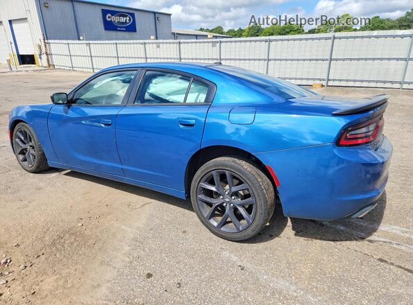2C3CDXBG6LH163583 2020 DODGE CHARGER Blue Trasero izquierdo
