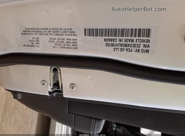 2C3CDXBG6LH190153 2020 DODGE CHARGER Silver Engine compartment view