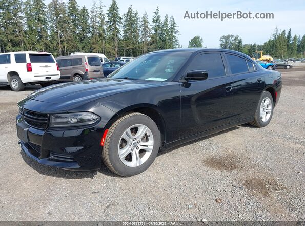 2C3CDXBG7KH676243 2019 DODGE CHARGER Black Առջևի ձախ երեք քառորդ տեսարան