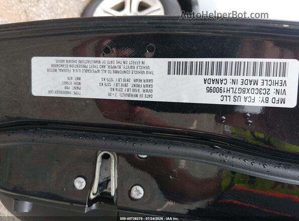 2C3CDXBG7LH190095 2020 DODGE CHARGER Черный Вид подкапотного пространства