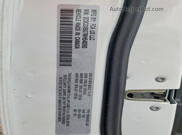 2C3CDXBG7MH548393 2021 DODGE CHARGER White Շարժիչի բաժամունքի տեսք