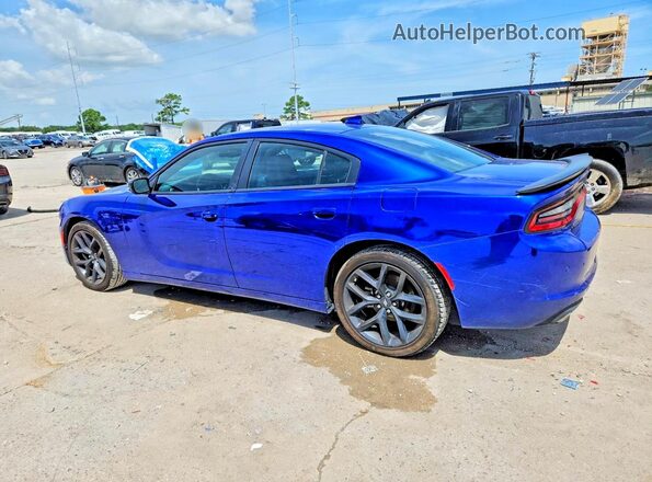 2C3CDXBG7NH141479 2022 DODGE CHARGER Blue Trasero izquierdo